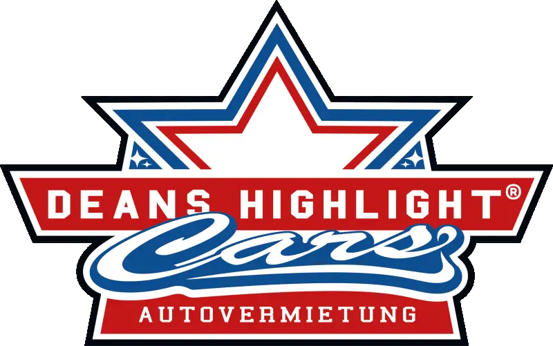 Logo von Deans Highlight Cars mit einem Stern und dem Schriftzug 'Autovermietung'.